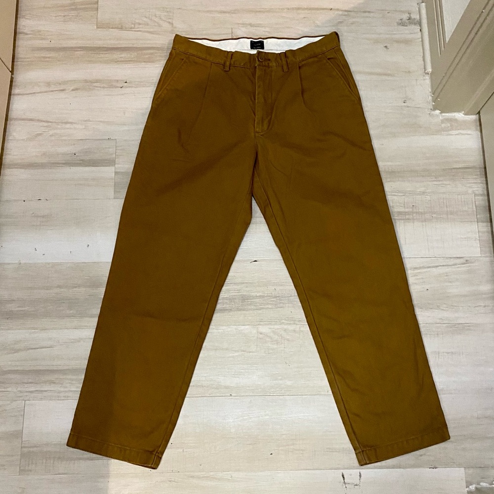 J.Crew Pleated Relaxed Khaki Chino Pant